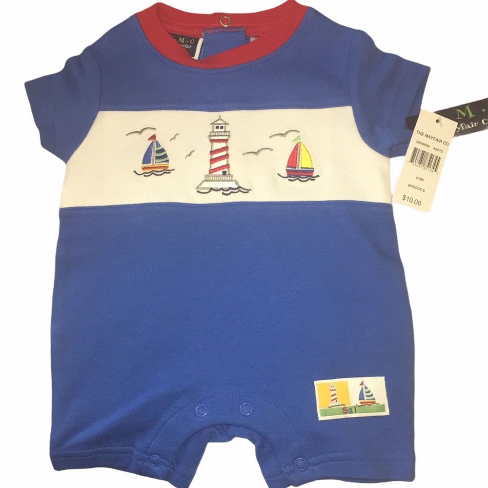 Lighthouse & Sailboats Onesie